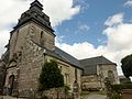 Le Faouët (Morbihan): l'église paroissiale Notre-Dame de l'Assomption, façade et flanc sud