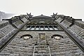 * Nomination: Looking up at Cobh Cathedral - upper parts fading out on a misty day --Virtual-Pano 09:17, 23 September 2023 (UTC) * * Review needed