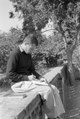 Bob van Es writing in his diary, Bongor, Chad, January 1962