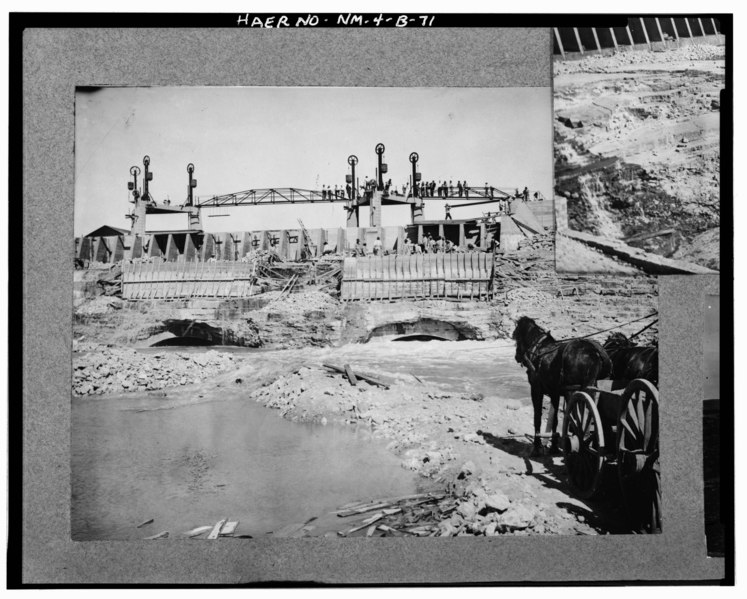 File:AVALON DAM - Photographic copy of historic photo, 1911 (original print located at the Carlsbad Irrigation District offices, Carlsbad, New Mexico) photographer unknown 'VIEW HAER NM,8-CARL.V,1B-71.tif