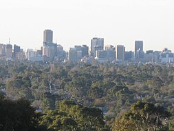 Blick auf Adelaide CBD