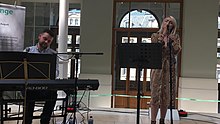 Alistair Iain Paterson performing with Ainsley Hamill. Live Music Now Free Fringe Music 2018. Ainsley Hamill and Alistair Iain Paterson, Live Music Now Free Fringe Music 2018.jpg
