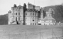 Airthrey Castle from the south-east, circa 1899, remodelled in Scottish Baronial style by Donald Graham Airthrey Castle, c.1900.b.jpg