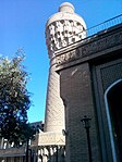 The Abbasid minaret as seen from ground level.