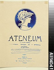 Ateneum-lehden kansiehdotus, julkaisija Wentzel Hagelstam