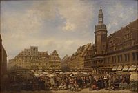 Der Marktplatz von Leipzig, 1882