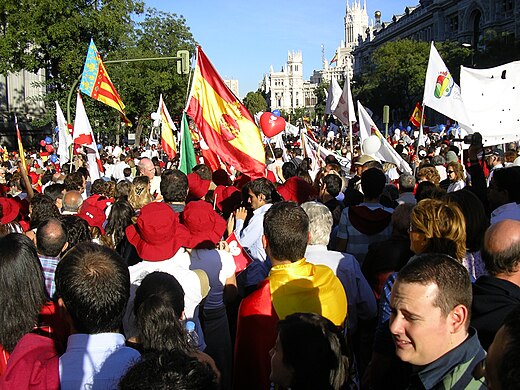 Pro-lifebetoging in Madrid op 17 oktober 2009.