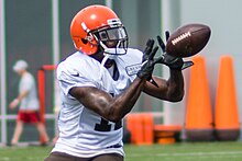 Callaway with the Browns in 2018 Antonio Callaway (42871139415).jpg