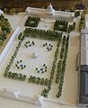 Architekturmodell: Staatskanzlei mit Hofgarten und (re.) Festsaalbau der Residenz