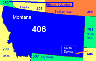 Area code 406 Telephone area code for all of Montana