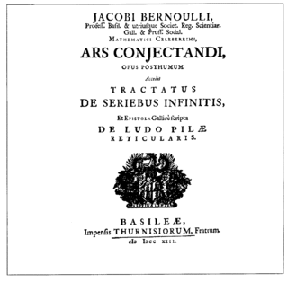 <i>Ars Conjectandi</i> 1713 book on probability and combinatorics by Jacob Bernoulli