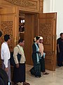 Aung San Suu Kyi leaving the Burmese Parliament.jpg
