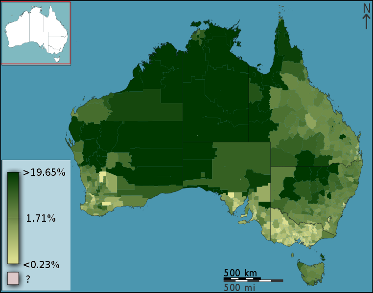 File:Australian Census 2011 demographic map - Australia by SLA - BCP field 0045 Indigenous Persons Aboriginal Persons.svg