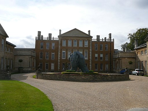 Aynhoe Park House and hand sculpture - geograph.org.uk - 2736713