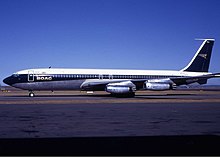 Boeing 707-436 der BOAC am Flughafen Sydney, 1970