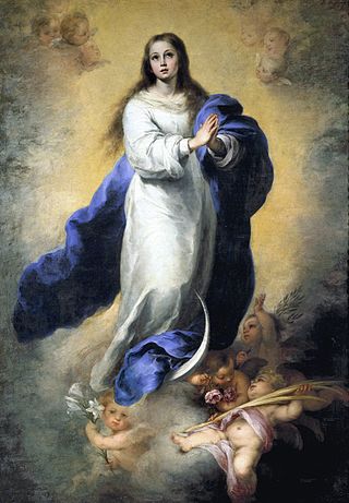 <i>The Immaculate Conception of El Escorial</i> Painting by Bartolomé Esteban Murillo