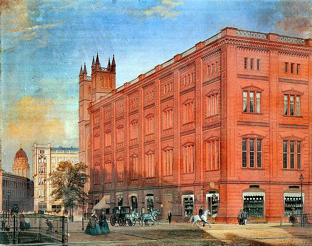 The Bauakademie, founded in 1799, a forerunner of the Technische Universität Berlin