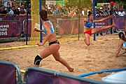 Deutsch: Beachhandball bei den Olympischen Jugendspielen 2018 in Buenos Aires; Tag 7, 13. Oktober 2018; Mädchen, Finale Argentinien-Croatien 2:0 English: Beach handball at the 2018 Summer Youth Olympics in Buenos Aires at 13 October 2018 – Girls Gold Medal Match – Argentina-Croatia 2:0 Español: Handball de playa en los Juegos Olimpicos de la Juventud Buenos Aires 2018 en 13 de octubre de 2018 – Partido por la medalla de oro femenino - Argentina-Croacia 2:0