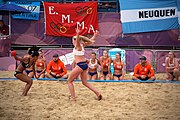 Deutsch: Beachhandball bei den Olympischen Jugendspielen 2018; Tag 5, 10. November 2018; Mädchen, Hauptrunde - Chinese Taipei (Taiwan)-Niederlande 1:2 English: Beach handball at the 2018 Summer Youth Olympics at 11 October 2018 – Girls Main Round – Chinese Taipei (Taiwan)-Netherlands 1:2