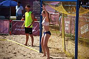 Deutsch: Beachhandball bei den Olympischen Jugendspielen 2018; Tag 3, 10. Oktober 2018; Mädchen, Vorrunde, Gruppe B - Niederlande-Argentinien 2:0 English: Beach handball at the 2018 Summer Youth Olympics at 10 October 2018 – Girls Preliminary Round Group B‎ – Netherlands-Argentina 2:0