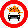 C24b: No entry for drivers of vehicles transporting flammable or explosive goods, as defined by the minister of transportation