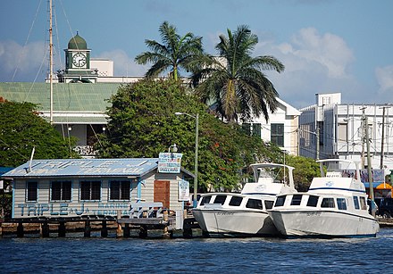 Belize City waterfront.