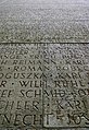 * Nomination Memorial to the most severe coal mining disaster in Germany at pit "Grimberg 3/4" in Bergkamen in 1946, with 405 victims. Rear side of the memorial with names list. --Smial 10:09, 27 February 2015 (UTC)*  Comment consequentely, it needs a crop at the top. --Hubertl 11:22, 27 February 2015 (UTC)  Done Ich konnte mich damals nicht entscheiden, ob nicht das Stückchen Himmel wichtig wäre oder nicht. -- Smial 15:14, 27 February 2015 (UTC) * Promotion Good quality. Good composition --Hubertl 15:45, 27 February 2015 (UTC)