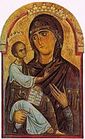 Berlinghiero o pittore bizantino. Madonna col Bambino. I quarto del XIII secolo, Pisa, Cattedrale..jpg
