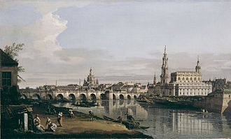 Dresden from the Right Bank of the Elbe, below the Augustus Bridge, 1750s, National Gallery of Ireland