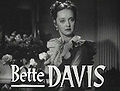 Bette Davis dans le générique de l'Insoumise.