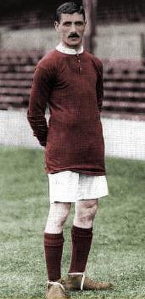 Billy Meredith, shown above in Manchester United colours, played for Northwich during their early Football League years.