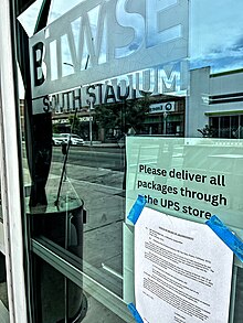 Belief of abandonment notice posted on the front door of Bitwise's South Stadium building Bitwise abandonment notice.jpg