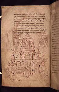 El Arca de Noé en el manuscrito Junius.