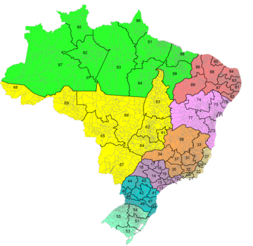 List of dialling codes in Brazil