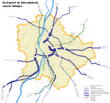 budapest vonat térkép Suburban trains in Budapest   Wikipedia budapest vonat térkép