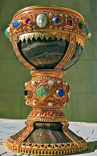 <span class="mw-page-title-main">Chalice of Doña Urraca</span> Jewel-encrusted onyx chalice, alleged to be the Holy Chalice