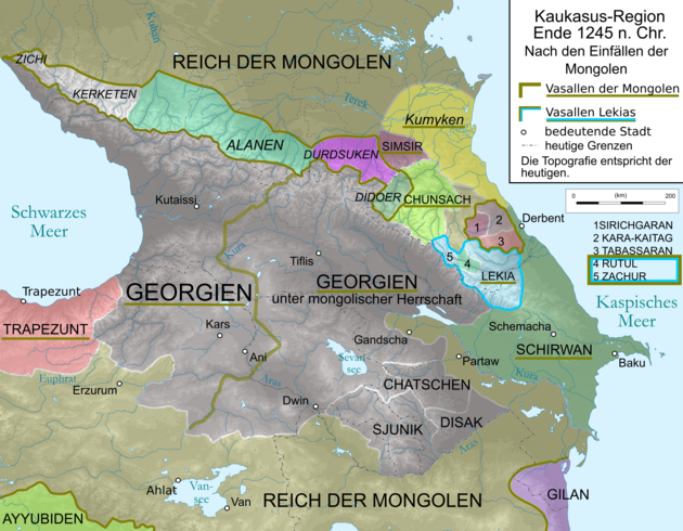 Caucasus 1245 Caucasus 1245 AD map de.png