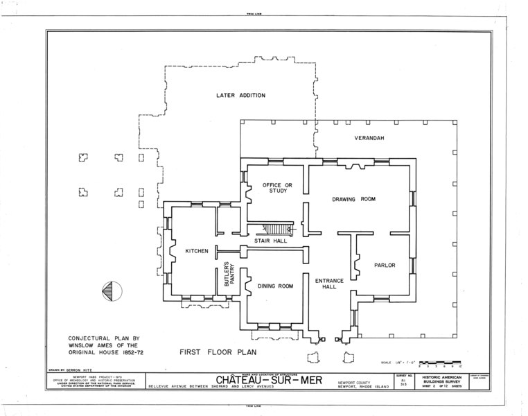 File:Chateau-sur-Mer, Bellevue Avenue, Newport, Newport County, RI HABS RI,3-NEWP,59- (sheet 2 of 12).tif