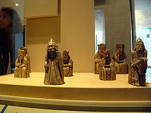 Lewis chessmen in the National Museum of Scotland Chess02.jpg