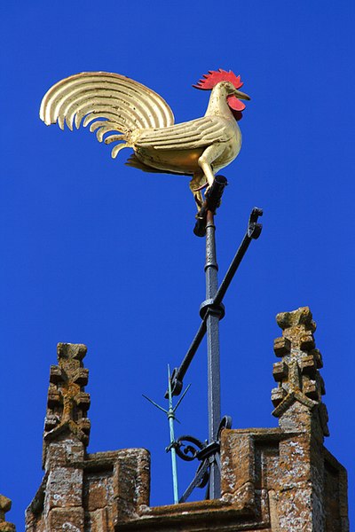 File:Church Tower Weathervane - Hinton St George - geograph.org.uk - 897826.jpg