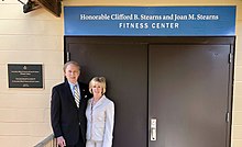 Cliff and Joan Stearns at the dedication of a fitness center House in Citra, Florida, 2018 Cliff & Joan dedication .jpg