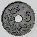 Coin BE 5c Albert I yıldız rev FR 45bis.png