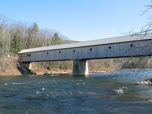 Built in 1872, the West Dummerston Covered Bridge has a floor length of 267 feet (81 m)