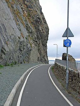 Cycle track round Penmaenbach Point - geograph.org.uk - 226802