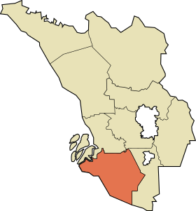 Daerah Kuala Langat Highlighted in the State of Selangor, Malaysia.svg