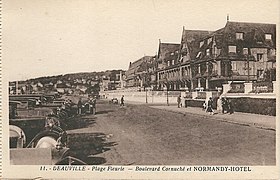 Deauville-FR-14-CPA-La Plage fleurie-Boulevard Cornuché & Normandy-Hotel-01.jpg