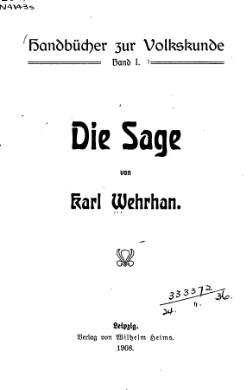 Die Sage-Karl Wehrhan-1908.djvu