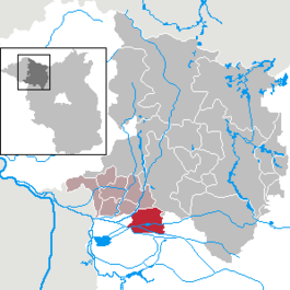 Dreetz beliggenhed i Landkreis Ostprignitz-Ruppin