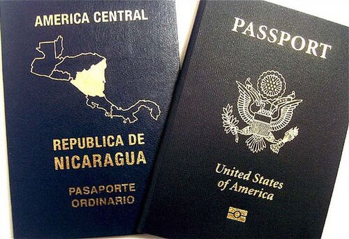 Dual citizenship means persons can travel with two passports. Both the United States and Nicaragua permit dual citizenship.