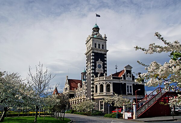 The clocktower at the south end of the station building